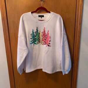 New XXL State of Mine Crewneck with Colorful Sequin Trees